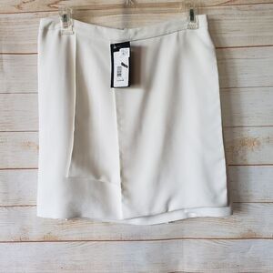 Narciso Rodriguez Mini Skirt Silk Off-White Women's Size 42